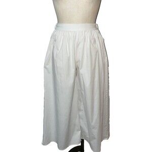 TOVE Women’s Wide Leg Pleated Crop Pants White Size 36/4 US Pull On